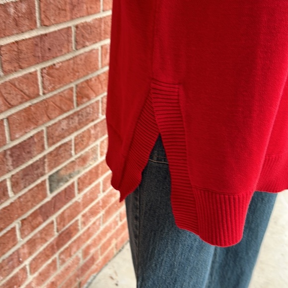 Michael Kors Red Blaze Cotton/Polyester Blend Knit Pullover Sweater - Picture 8 of 11